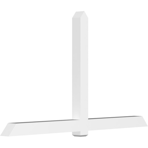 Ekena Millwork Eugene Architectural Grade PVC Gable Bracket, 108"W x 63"H x 6"D x 6"F, 14/12 Pitch GBP108X63X0606EUG00 - main